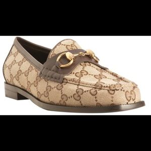 Authentic Gucci monogrammed loafers